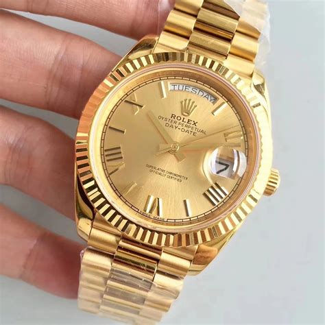 gold rolex day date replica|Rolex Day-Date super clone.